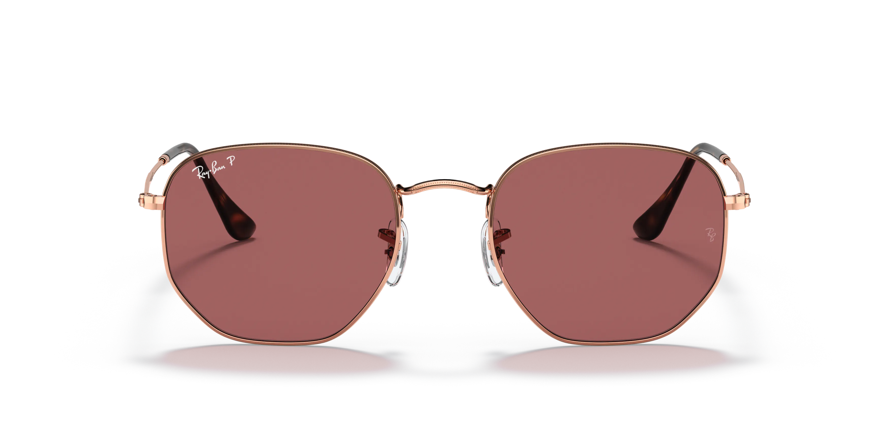 Front, Ray-Ban Hexagonal Flat Lenses 0RB3548N 9202AF Sonnenbrille