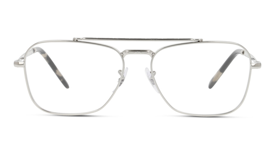 Front Ray-Ban NEW CARAVAN 0RX3636V 2501 Brille Silberfarben