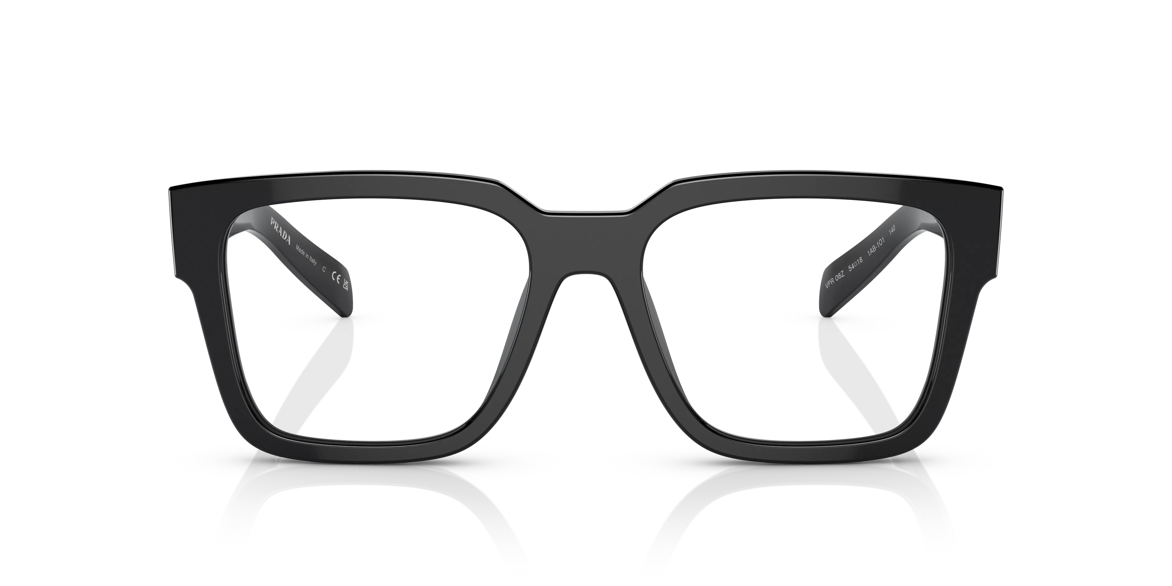 Front, Prada PR 08ZV 0PR 08ZV 1AB1O1 Brille