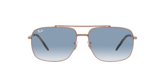 Ray-Ban 0RB3796 92023F Sonnenbrille Blau / Pink Gold