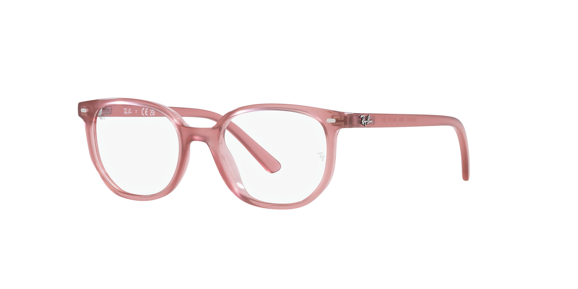 Angle_Left01 Ray-Ban ELLIOT JR 0RY9097V 3936 Brille Weiss, Rosa