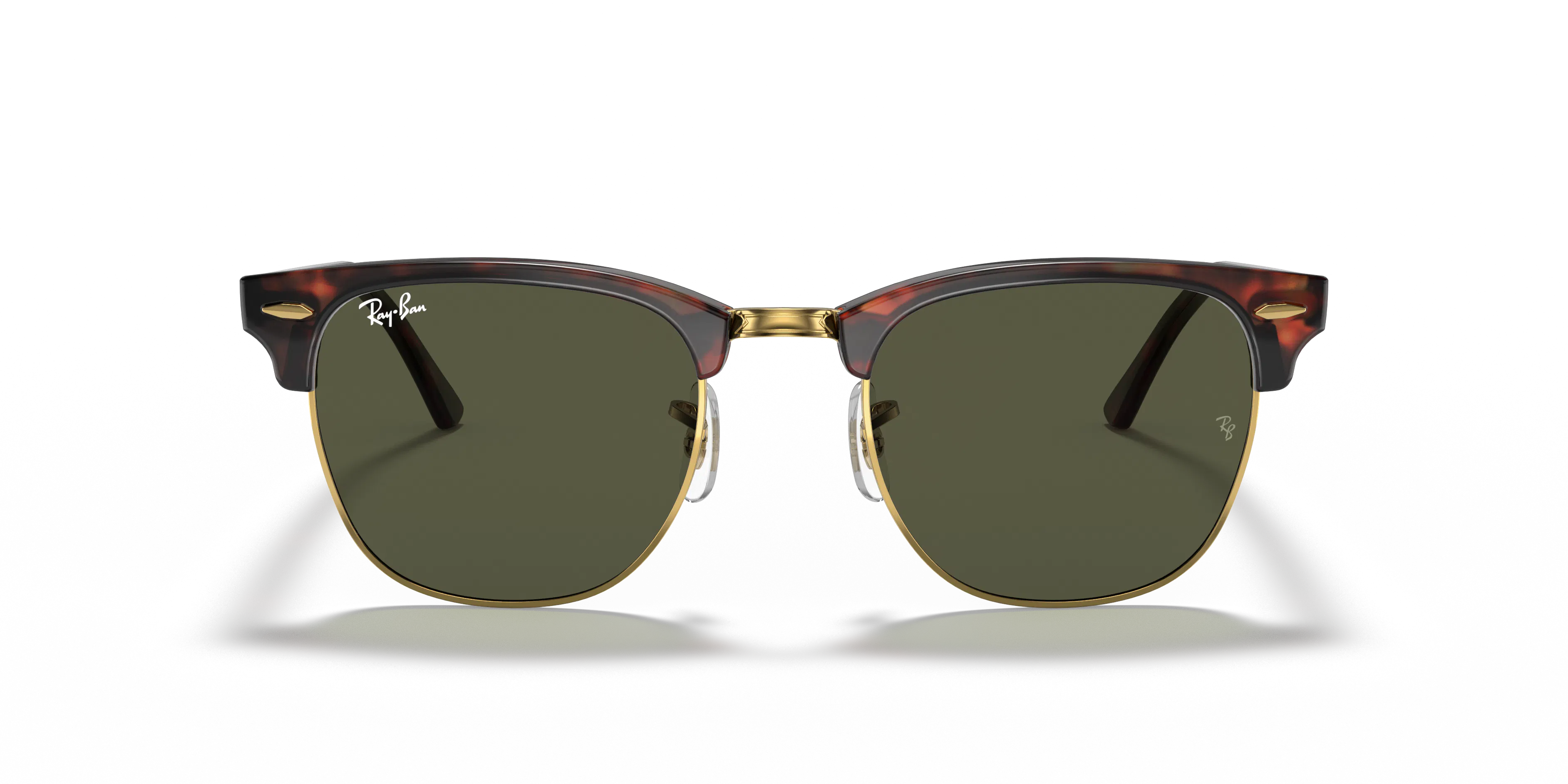 Front, Ray-Ban Clubmaster Classic 0RB3016 W0366 Sonnenbrille