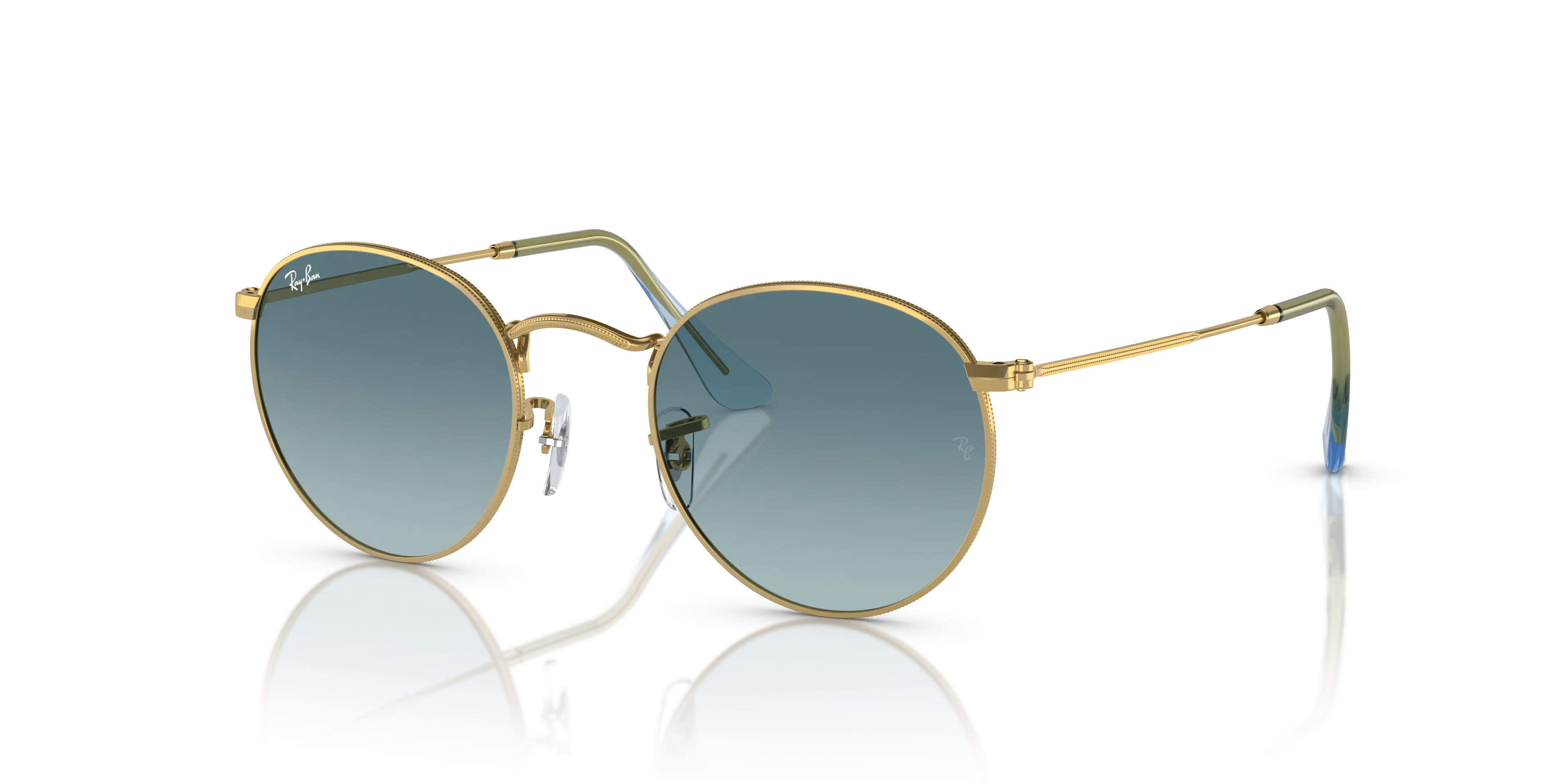 Angle_Left01, Ray-Ban Round Metal 0RB3447 001/3M Sonnenbrille