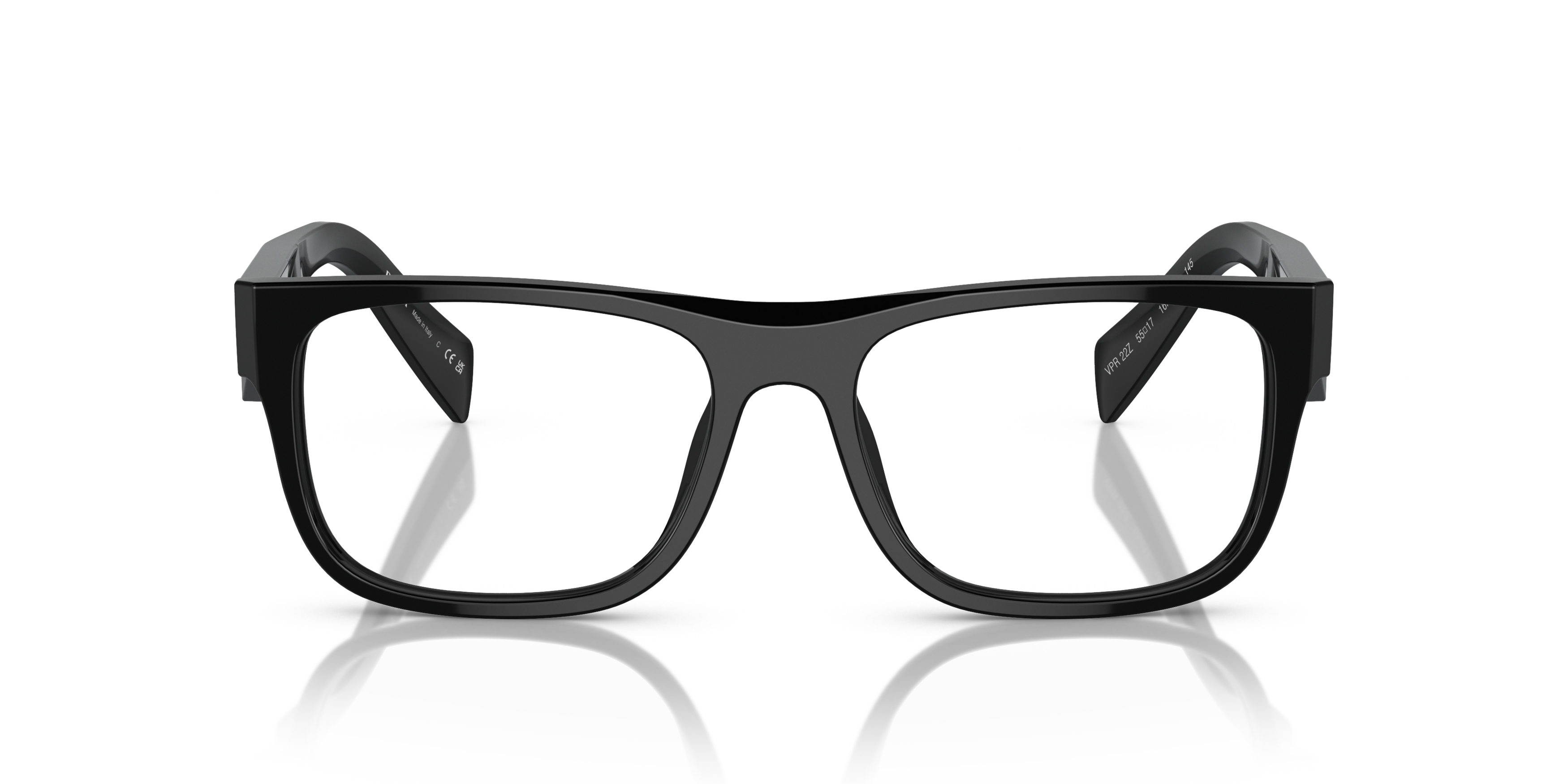 Front Prada 0PR 22ZV 16K1O1 Brille Schwarz