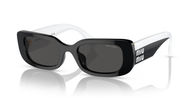 Miu Miu 0MU 08YS 1AB5S0 Damen Sonnenbrille in Schwarz | Apollo