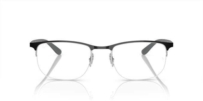 Front Ray-Ban 0RX6513 3163 Brille Schwarz, Silberfarben