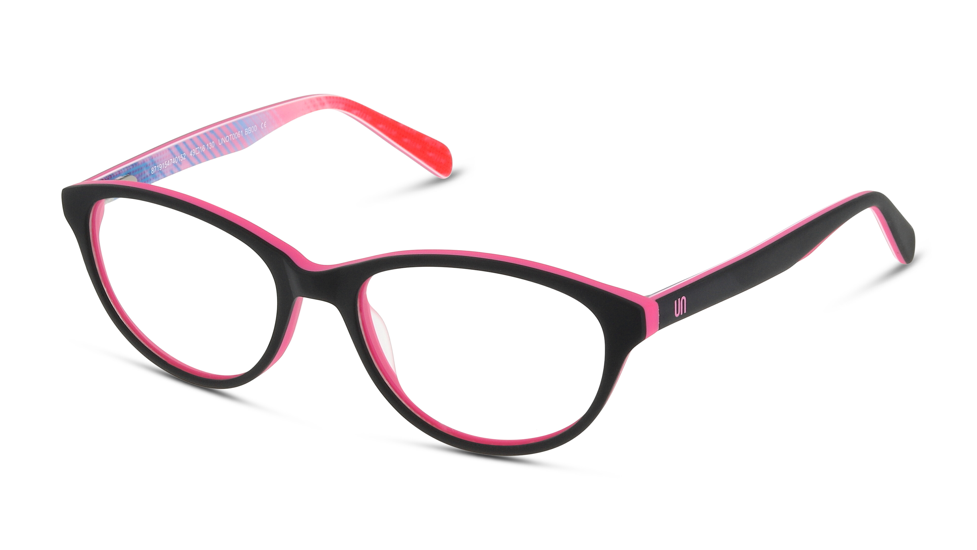 Angle_Left01 UNOFFICIAL UNOT0061 BB00 Brille Schwarz, Rosa