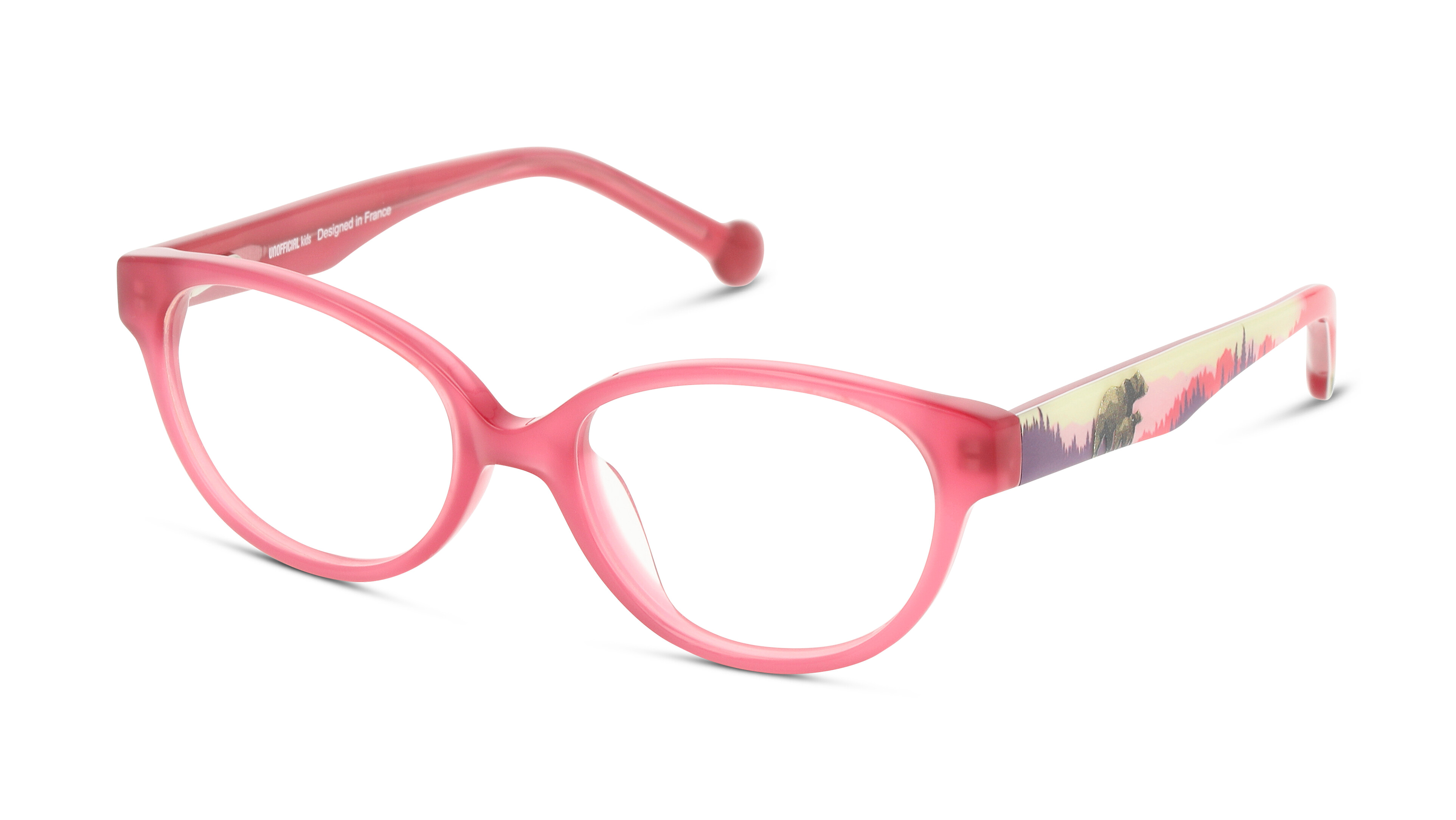 Angle_Left01 UNOFFICIAL UNOK0017 PX00 Brille Transparent, Rot