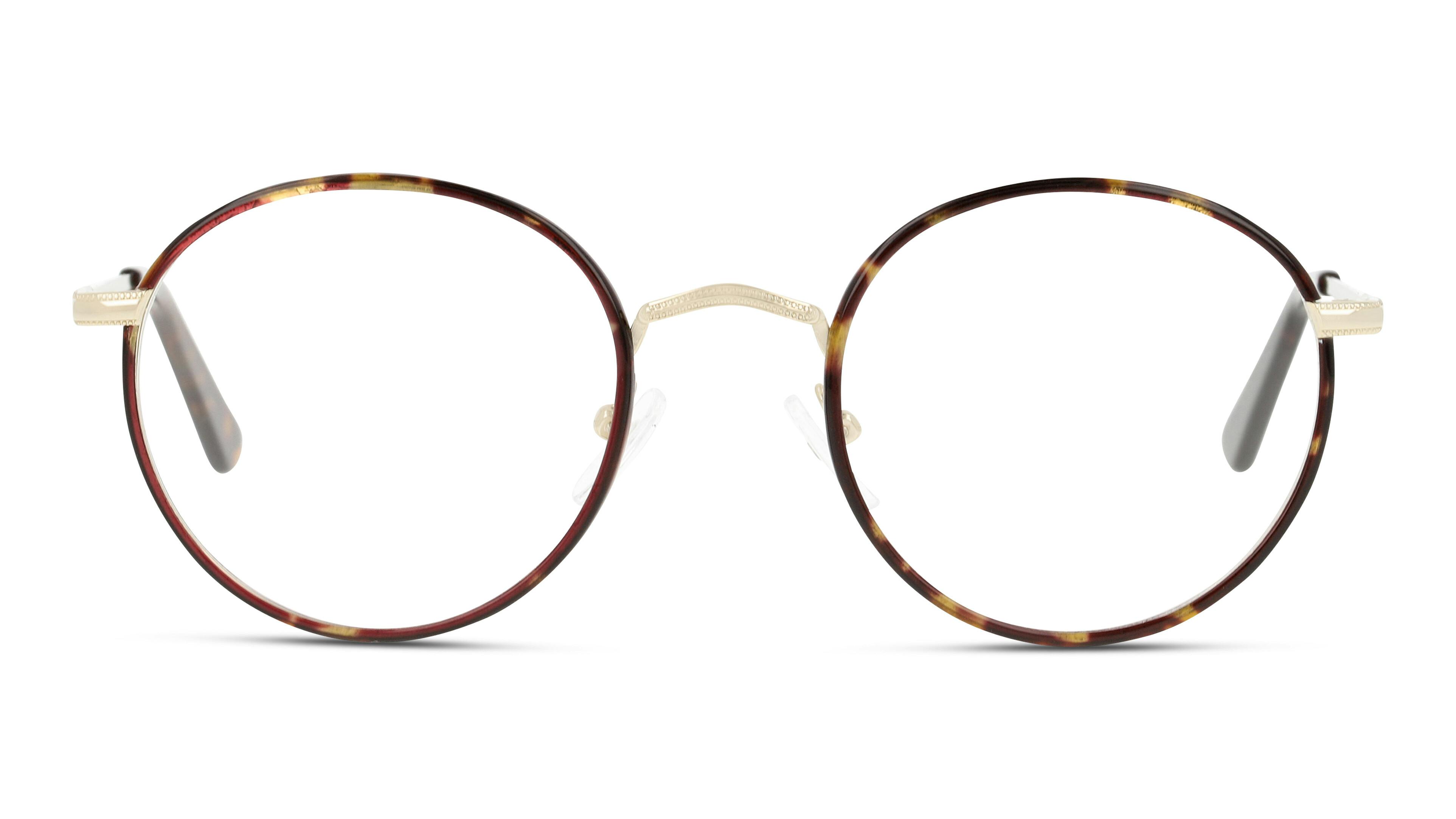 Front UNOFFICIAL UNOM0212 HD00 Brille Havana, Goldfarben