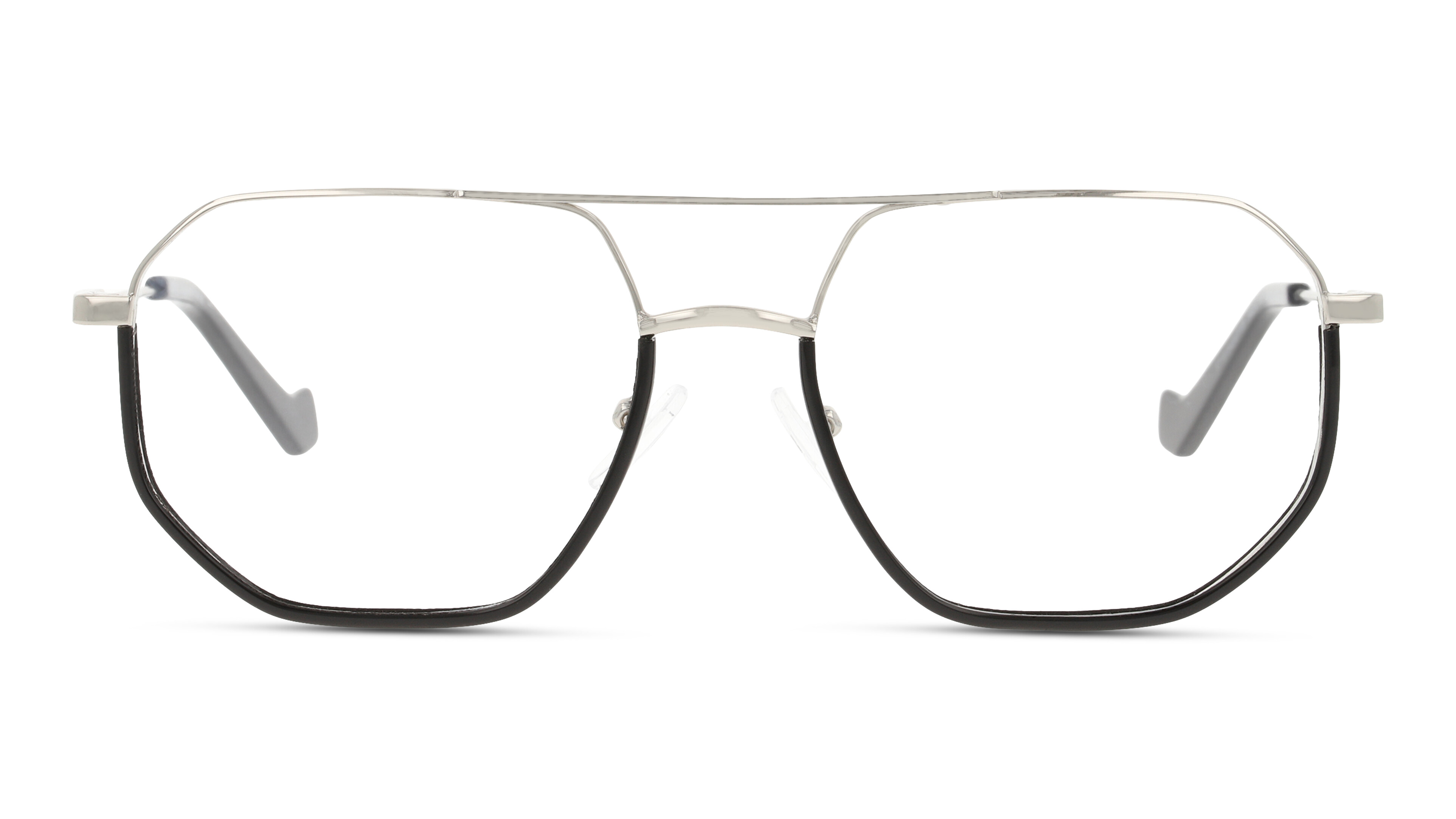 Front UNOFFICIAL UNOM0245 BS00 Brille Silberfarben, Schwarz