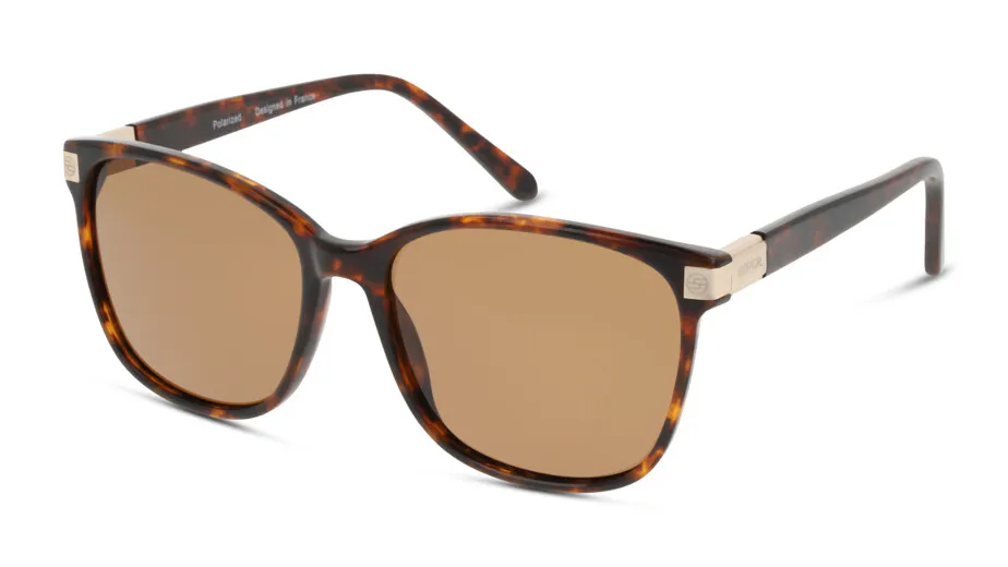 UNOFFICIAL polarisiert Damen Sonnenbrille in Havana und Goldfarben 